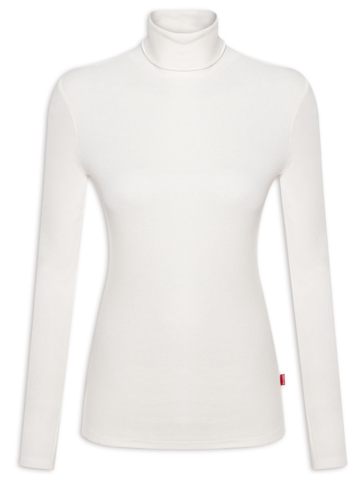 Blusa Feminina Ellie Rib Turtleneck - Off White
