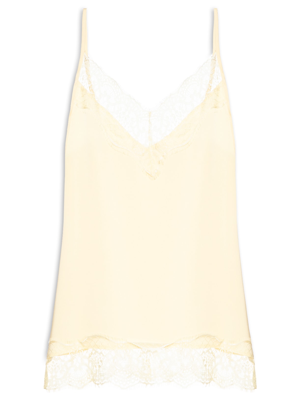 Blusa Feminina Em Cetim Com Renda Amarelo Market 33