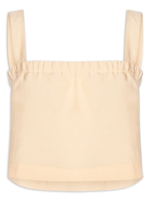 Blusa Feminina Em Linho Misto - Amarelo