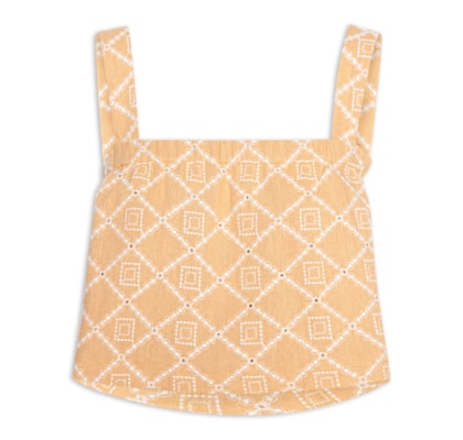 Blusa Feminina em Linho Misto Bordado - Bege
