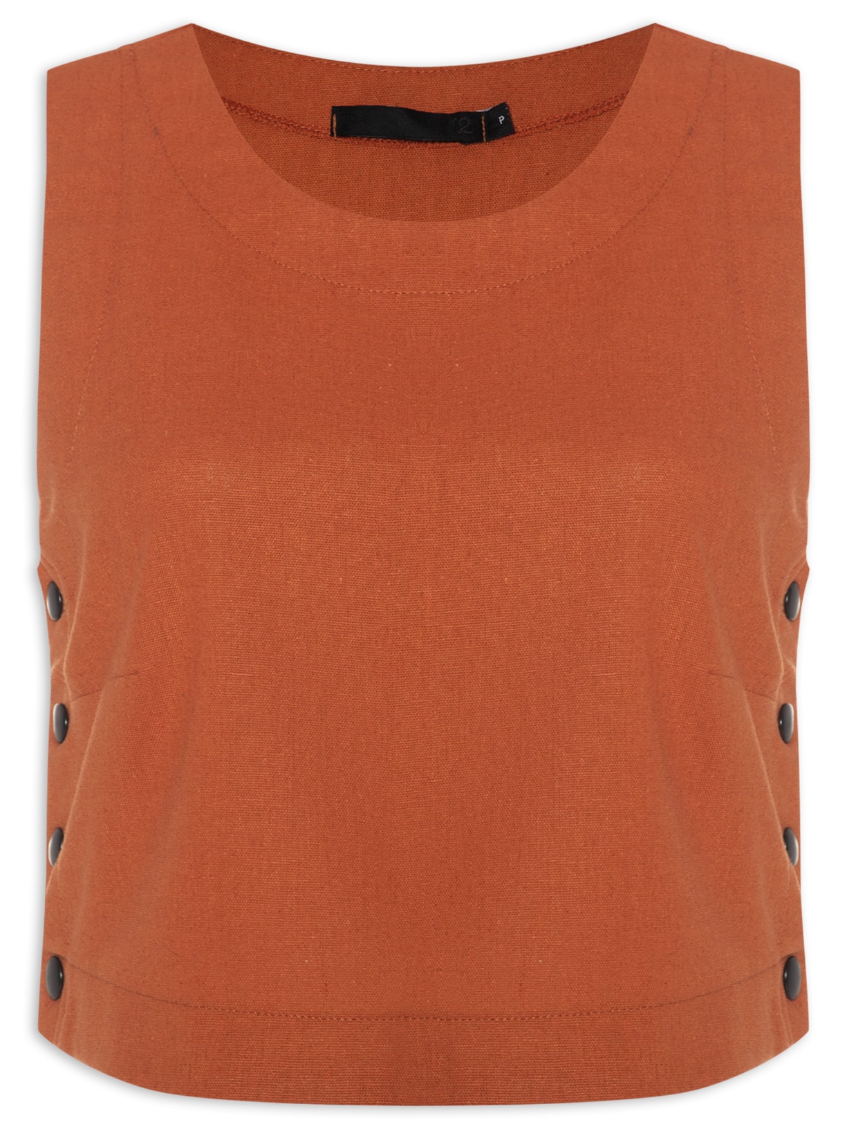 Blusa Feminina Em Linho Misto - Laranja