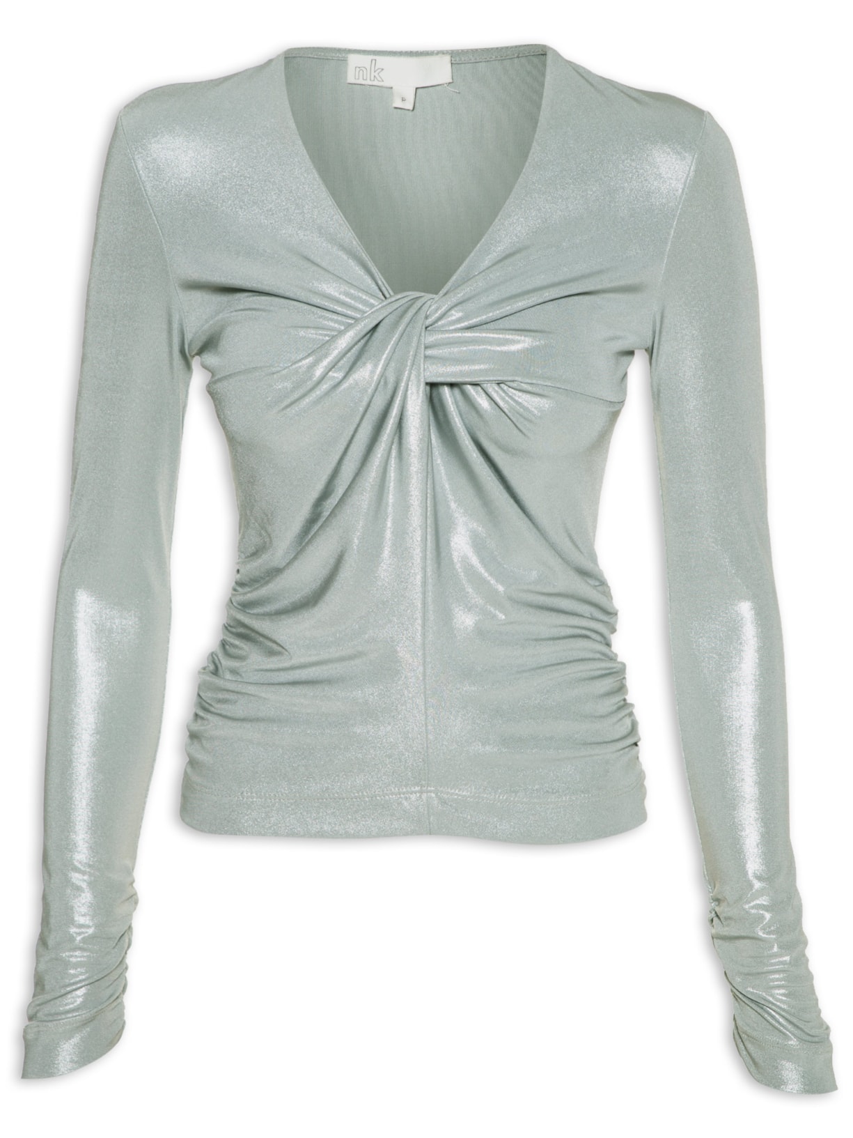 Blusa Feminina Em Malha Lumi Lara - Prata