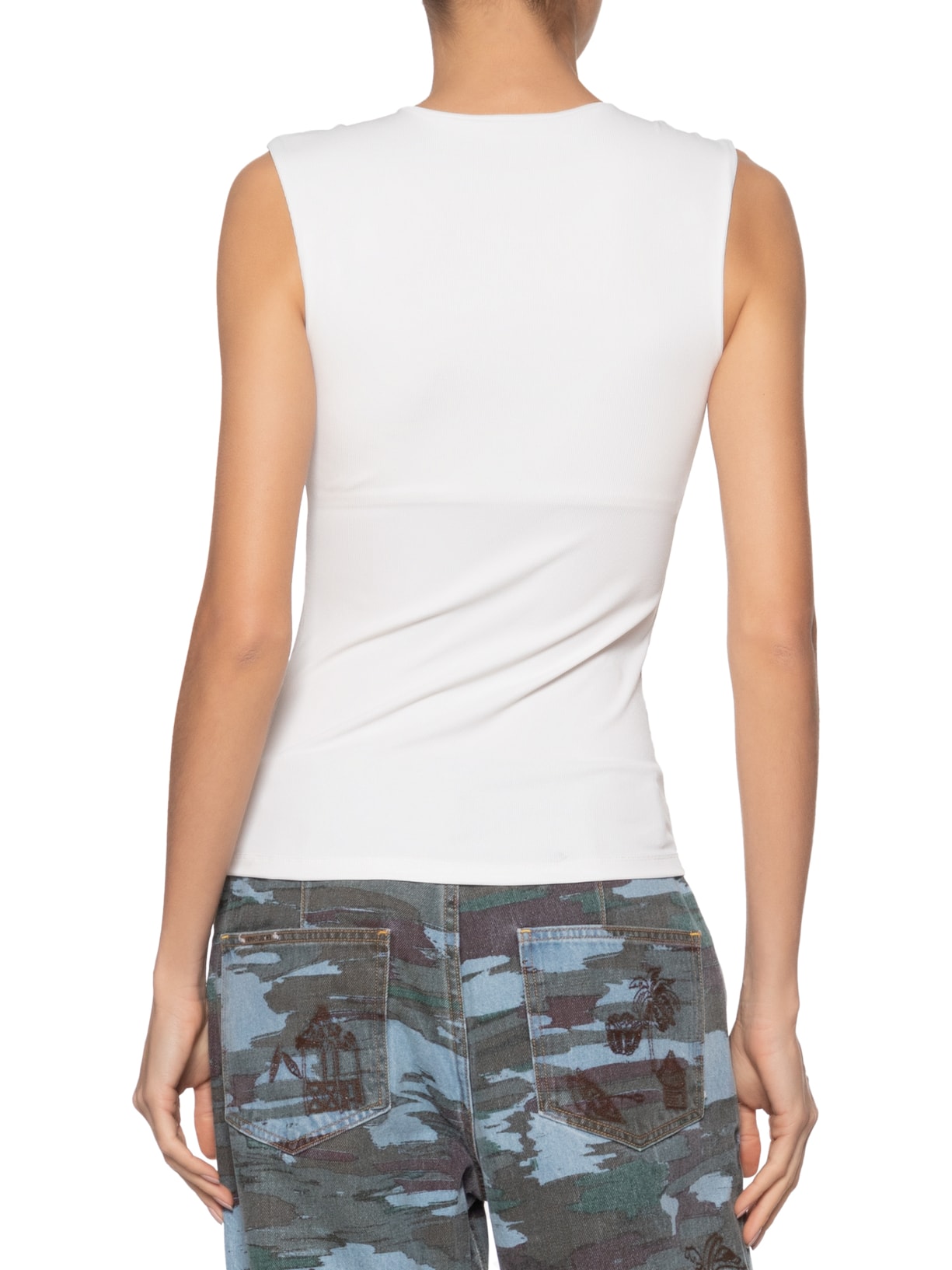 Blusa Feminina Em Malha Off white Market 33