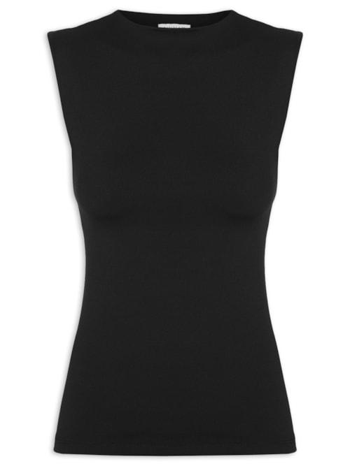 Blusa Feminina Em Malha - Preto