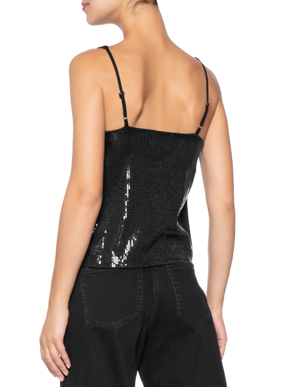 Blusa Feminina Em Paetê Preto Market 33