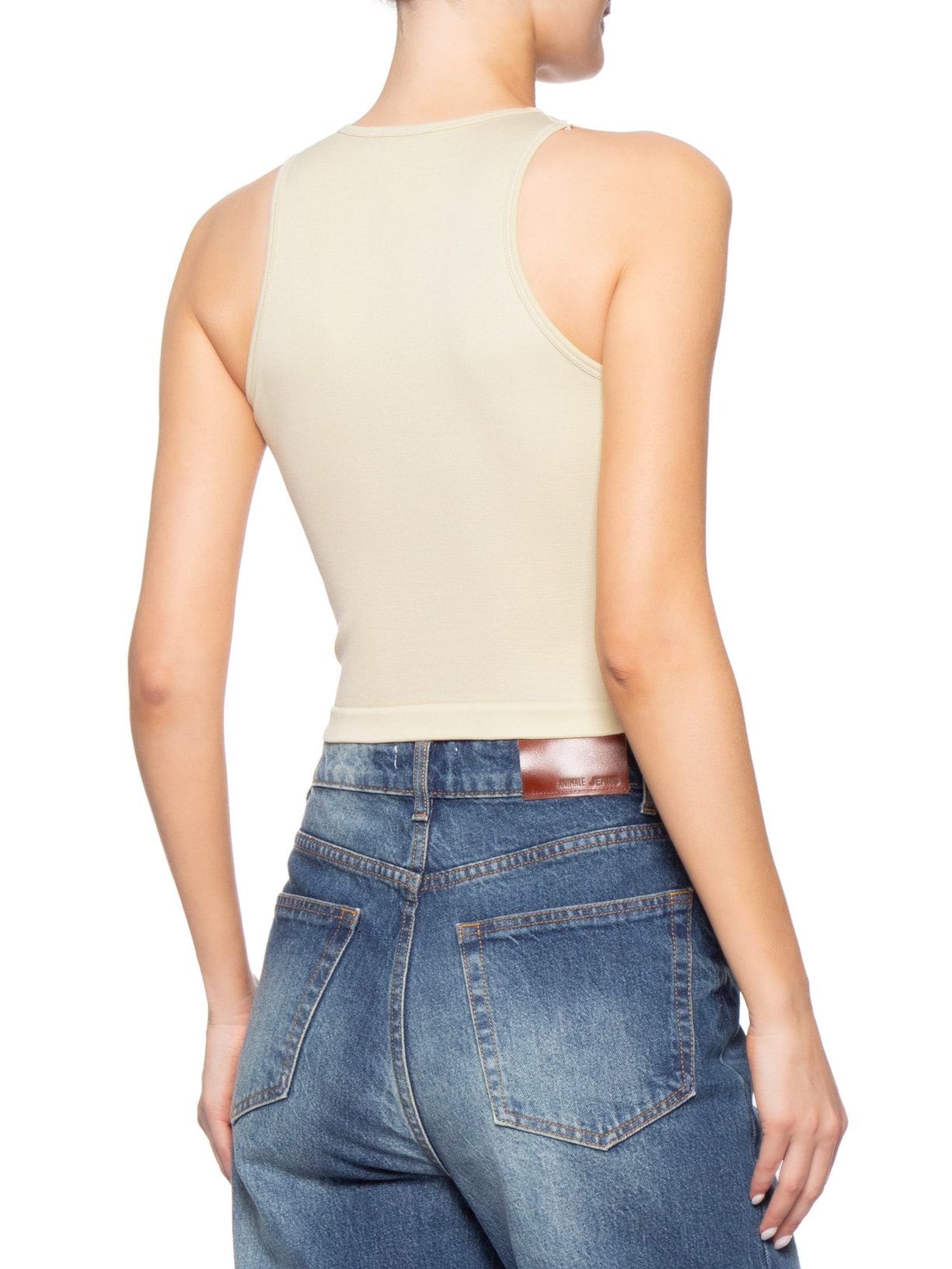 Blusa Feminina Em Poliamida Bege Market 33