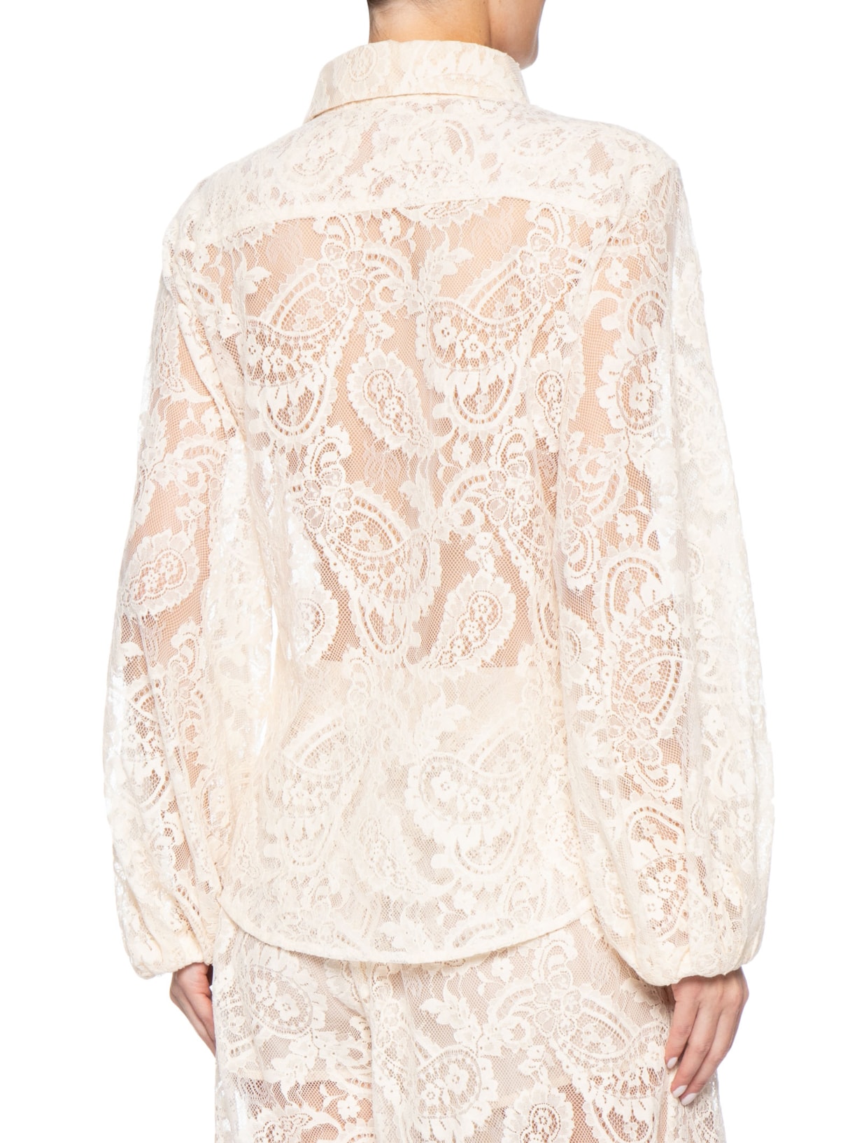 Blusa Feminina Em Renda Off White '2Essential