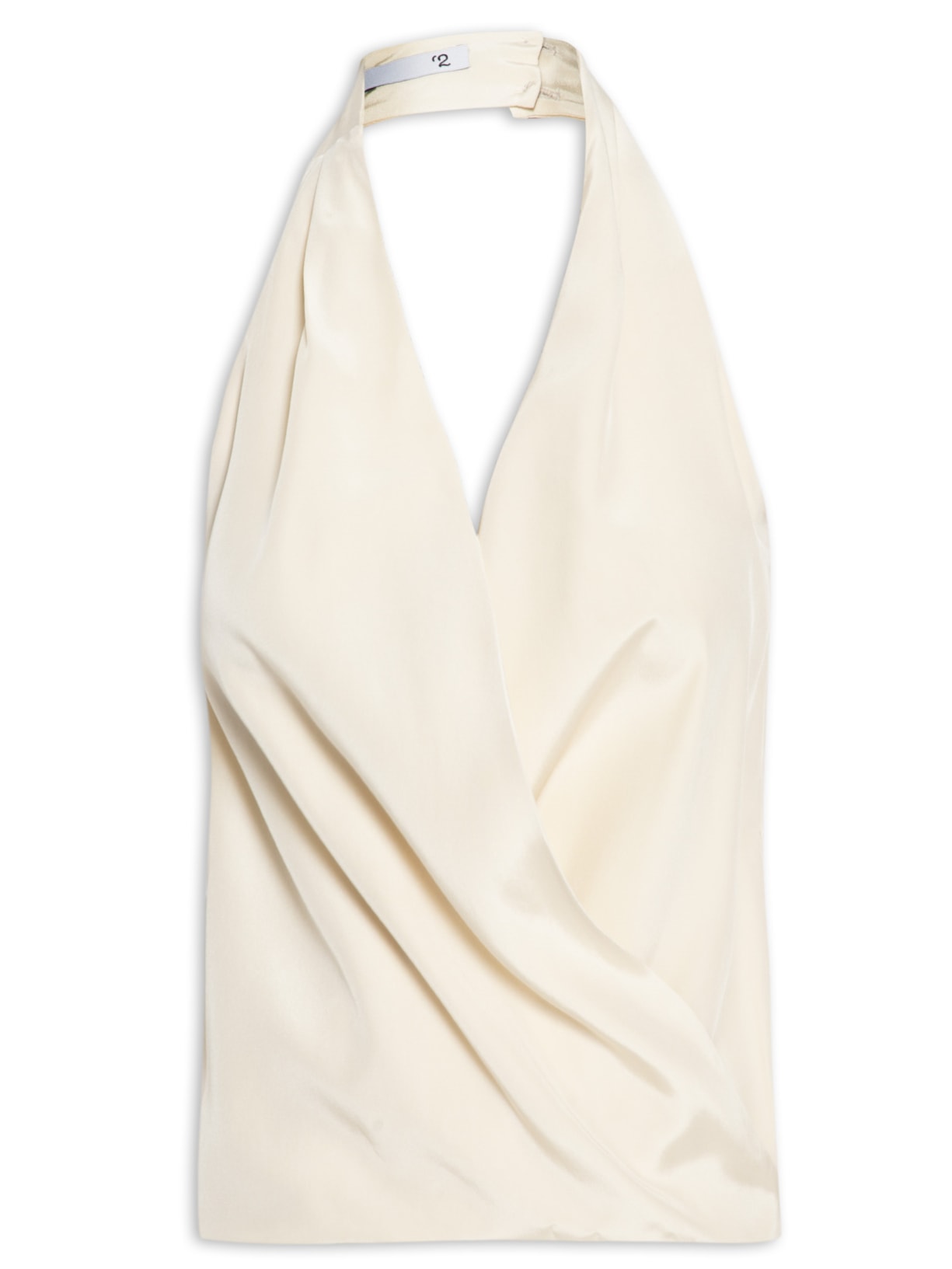 Blusa Feminina Em Seda Pura Transpassada - Bege