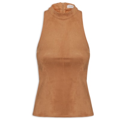 Blusa Feminina Em Suede - Marrom