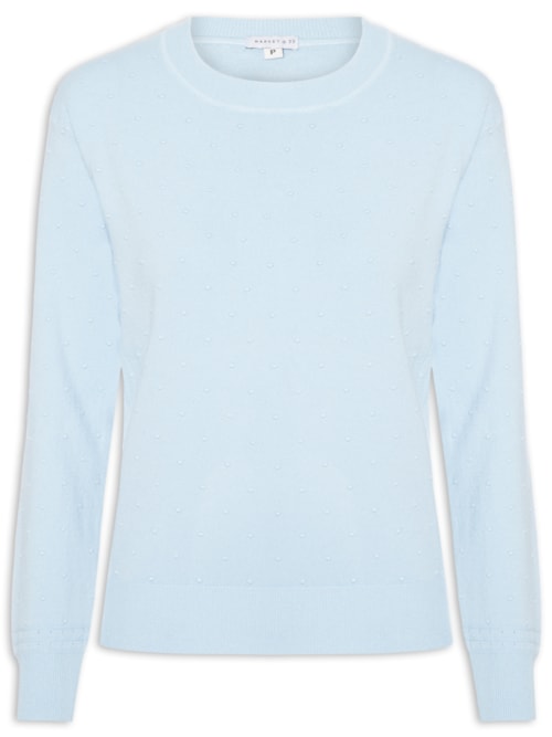 Blusa Feminina Em Tricot - Azul
