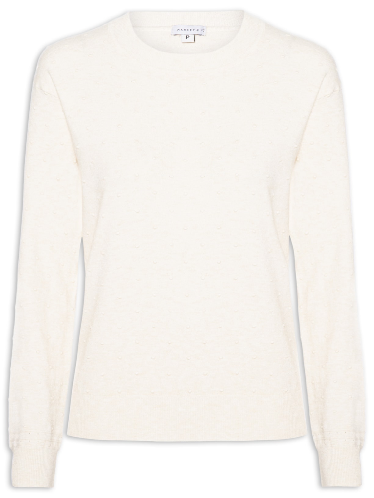 Blusa Feminina Em Tricot Bege Market 33