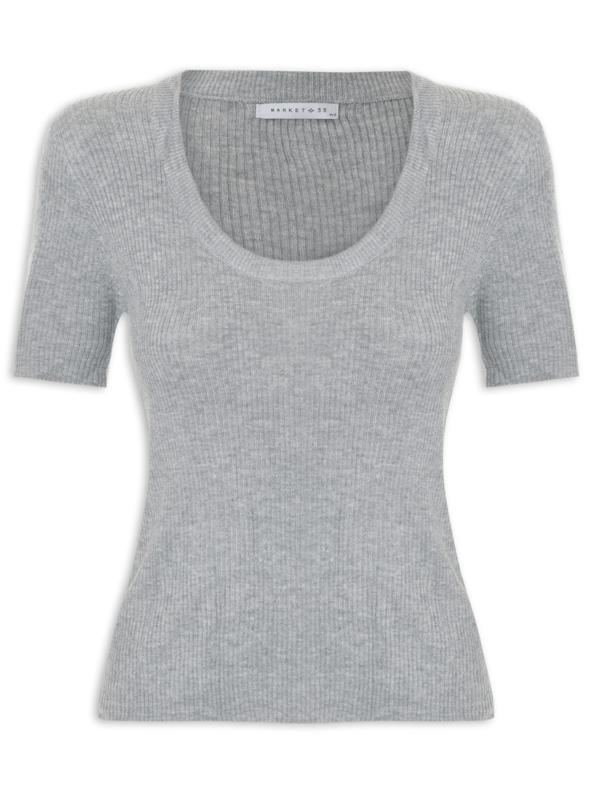 Blusa Feminina Em Tricot - Cinza