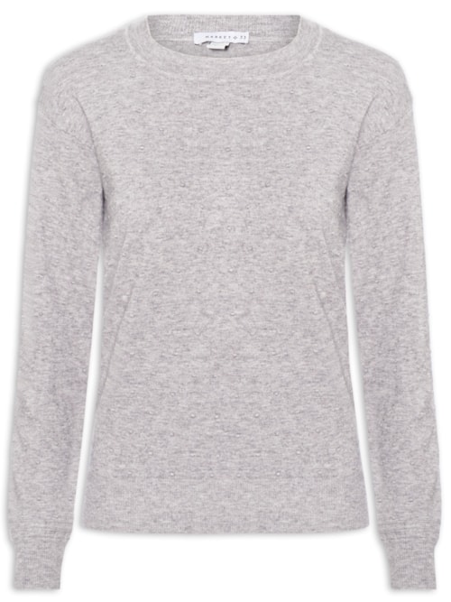Blusa Feminina Em Tricot - Cinza