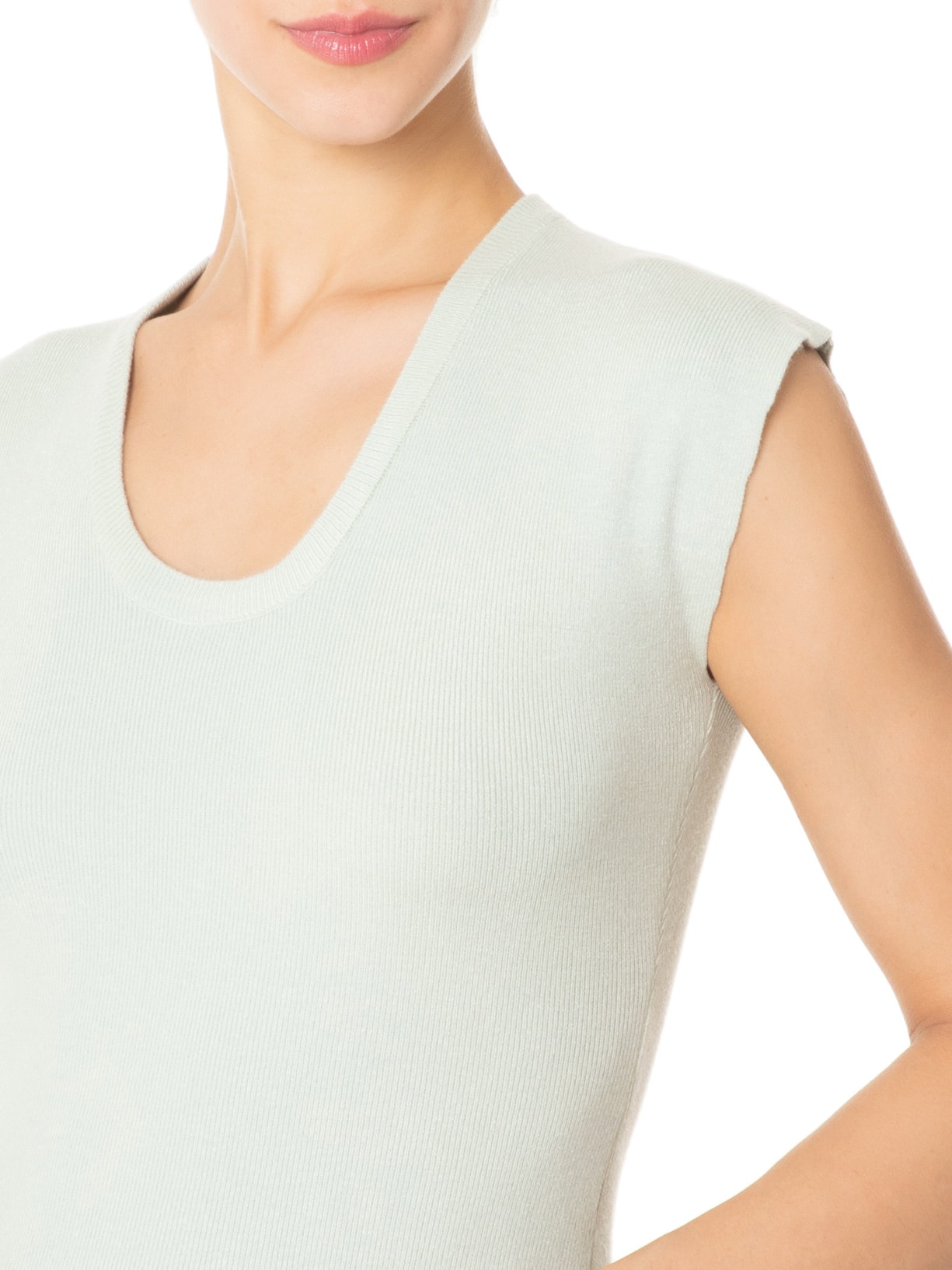 Blusa Feminina Em Tricot Com Alça Alongada Verde '2Essential