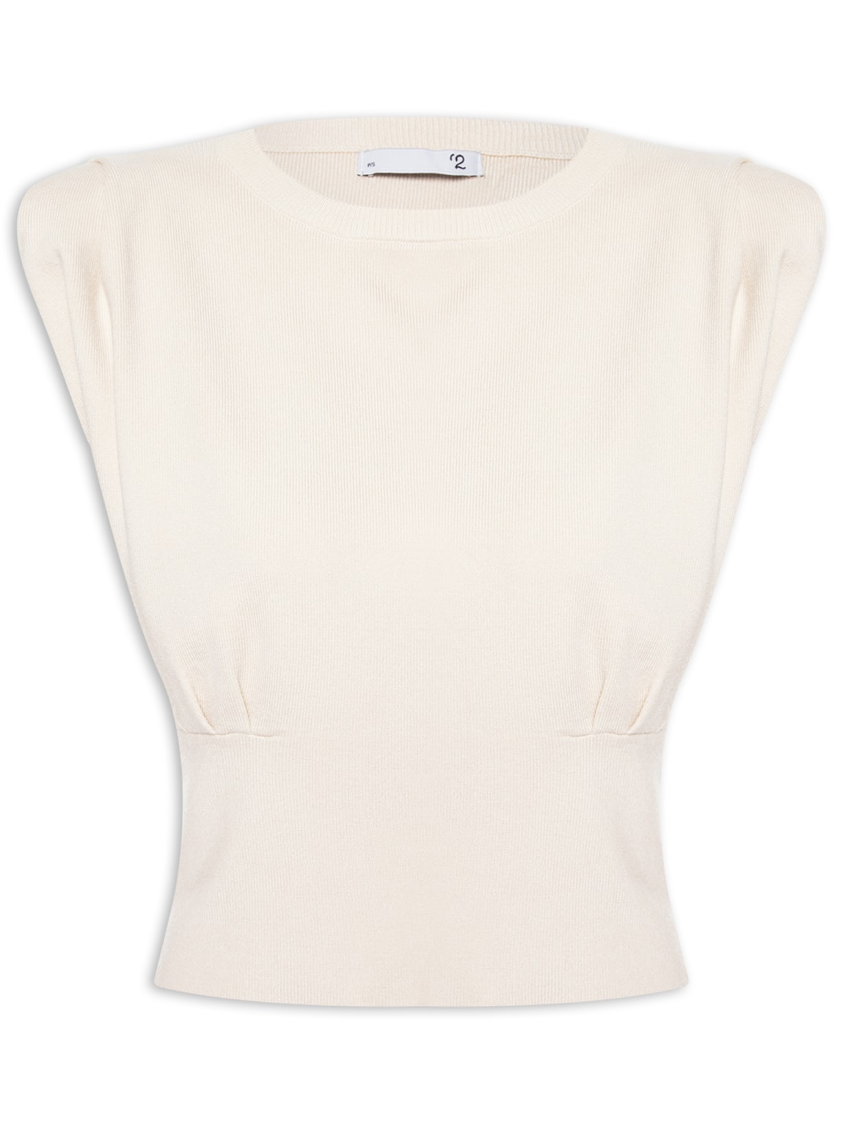 Blusa Feminina Em Tricot Com Alça Larga - Bege