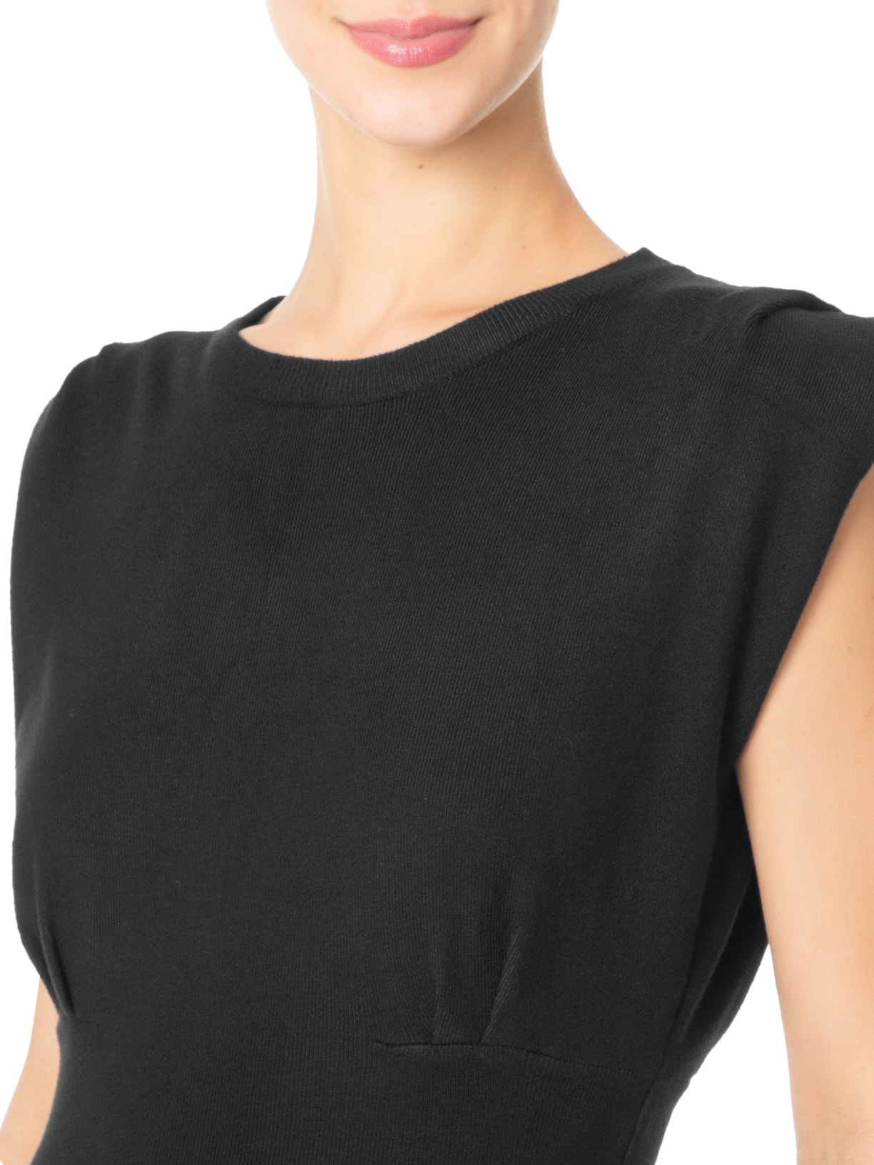 Blusa Feminina Em Tricot Com Alça Larga Preto '2Essential