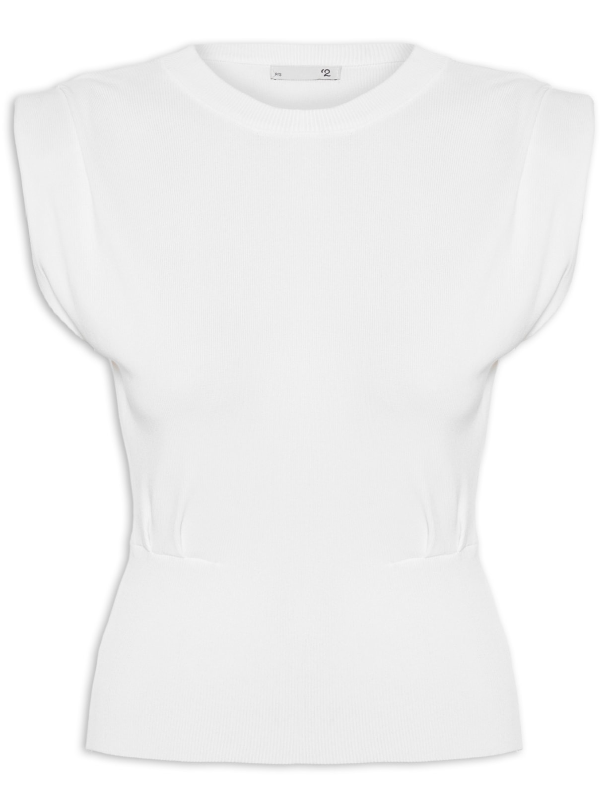 Blusa Feminina Em Tricot Com Barra Larga Branco '2Essential