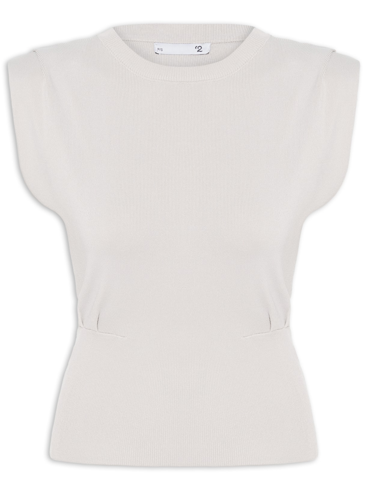 Blusa Feminina Em Tricot Com Barra Larga - Cinza