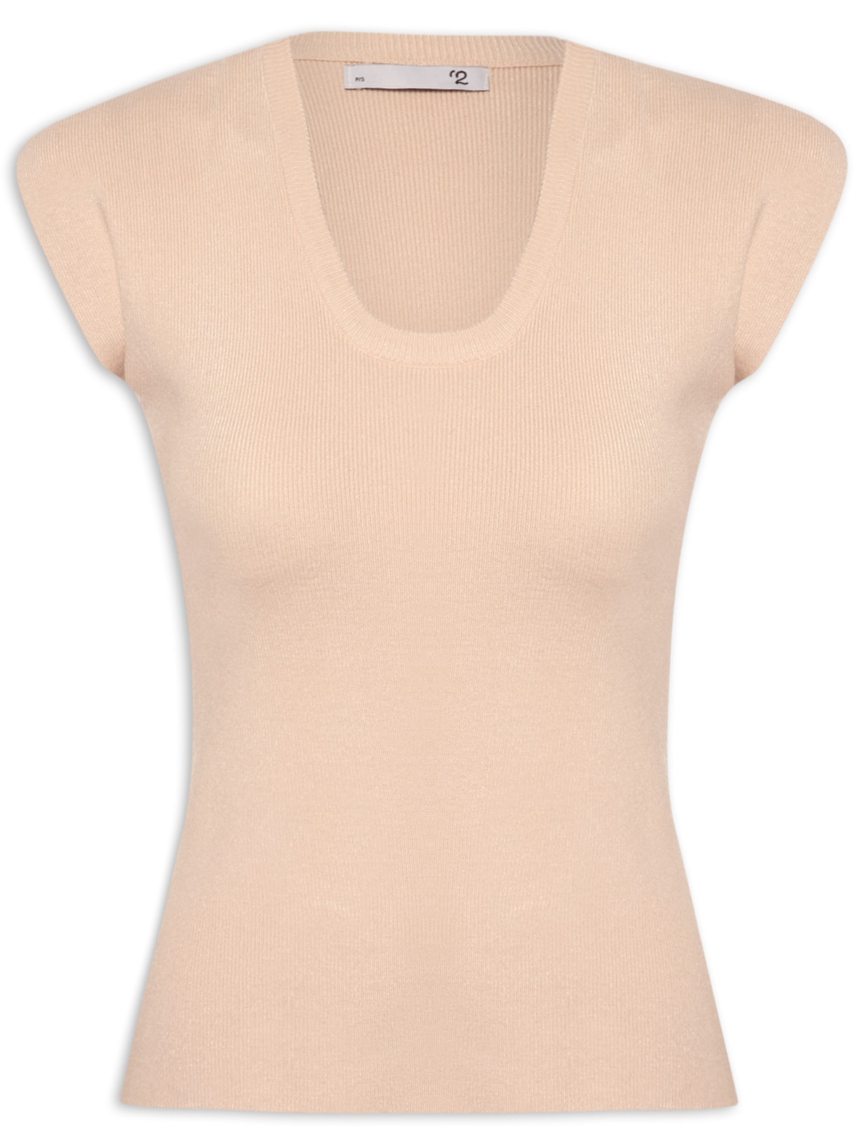 Blusa Feminina Em Tricot Com Cava Alongada - Bege