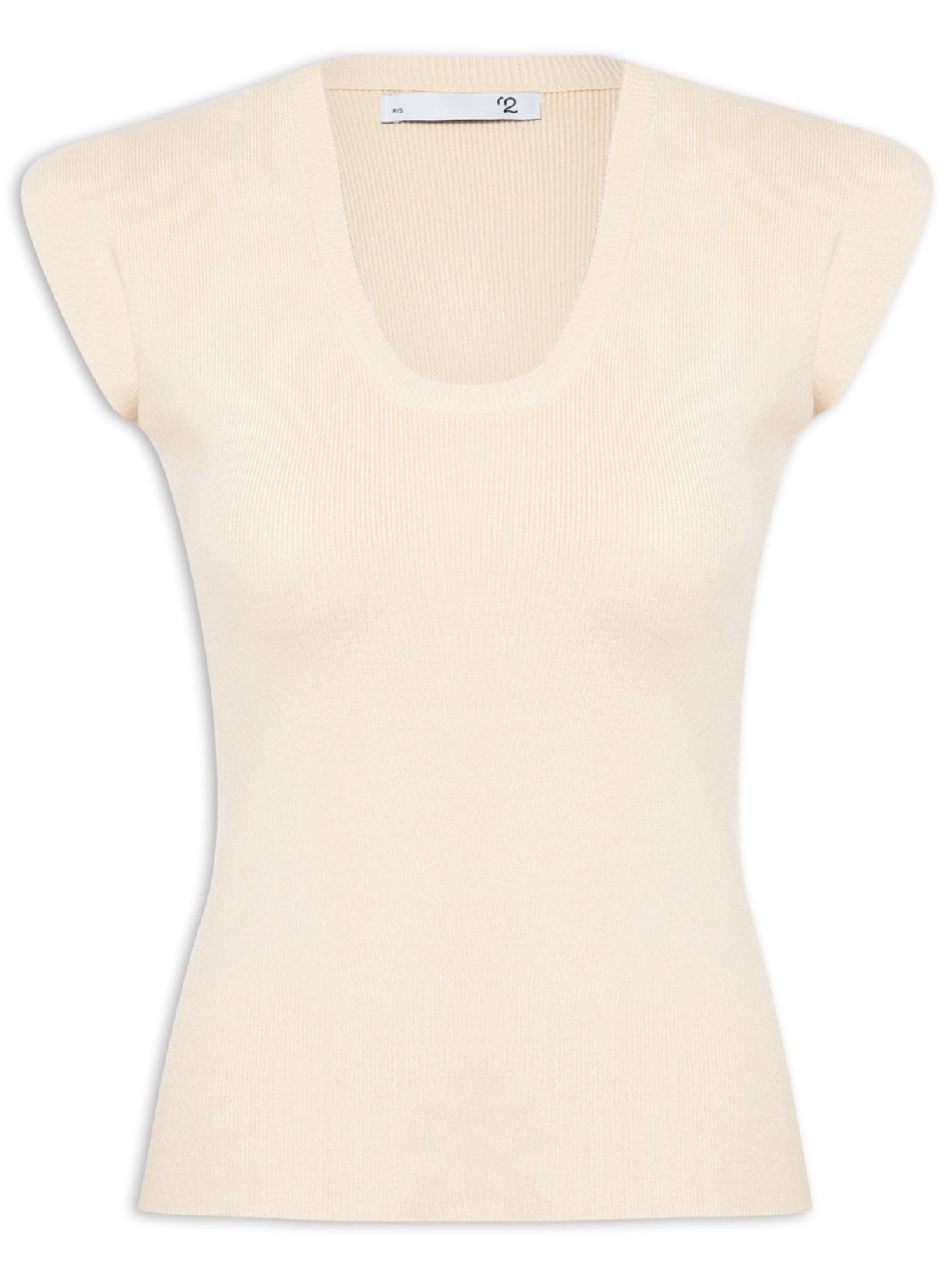 Blusa Feminina Em Tricot Com Cava Alongada Off White  '2Essential