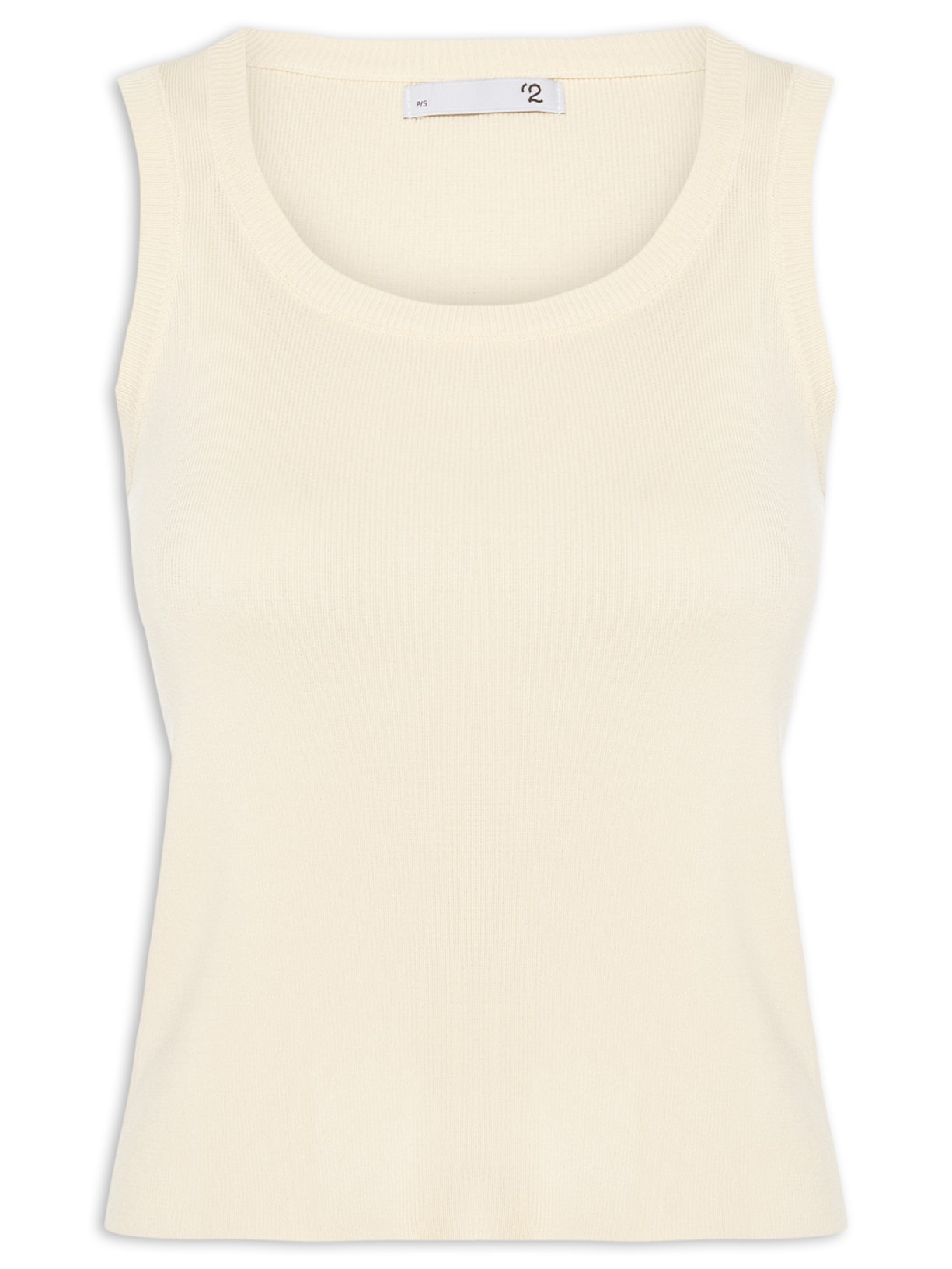 Blusa Feminina Em Tricot Com Decote Redondo - Off White