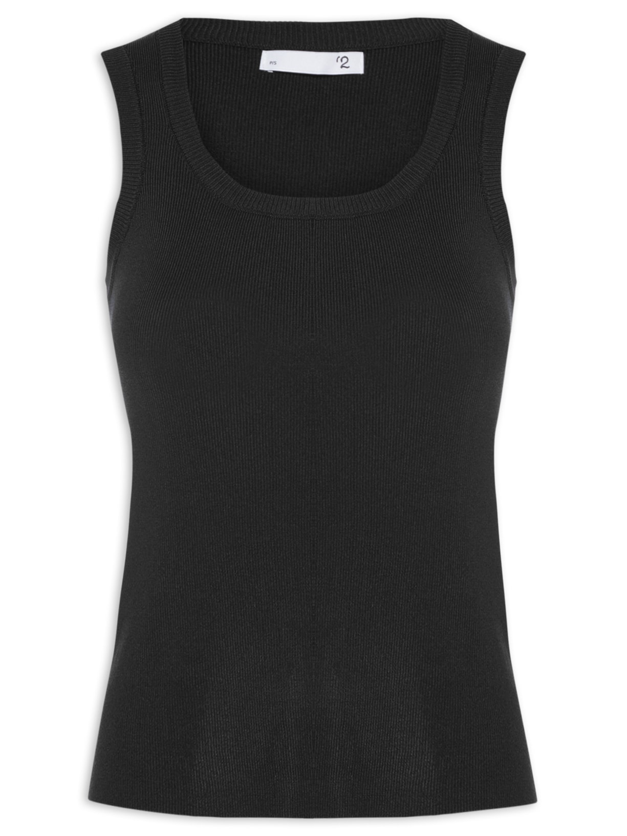 Blusa Feminina Em Tricot Com Decote Redondo - Preto