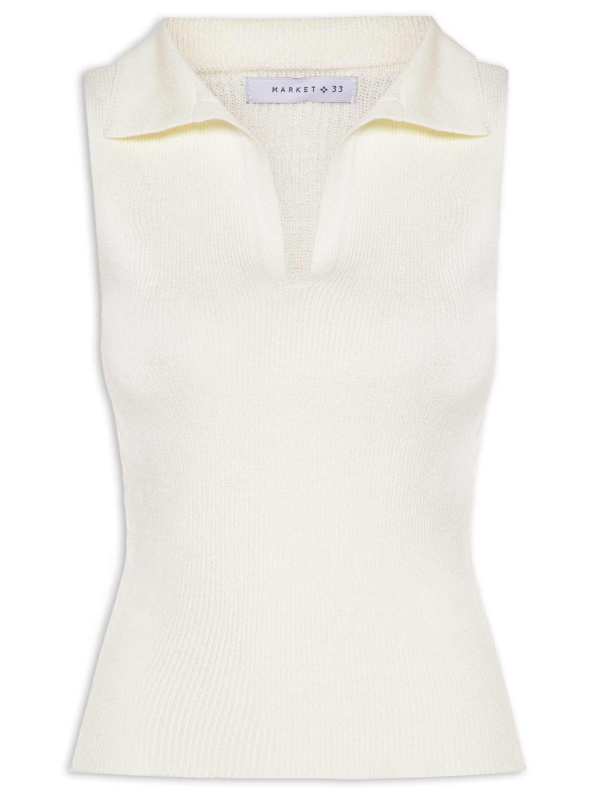 Blusa Feminina Em Tricot Com Gola Polo Off White Market 33