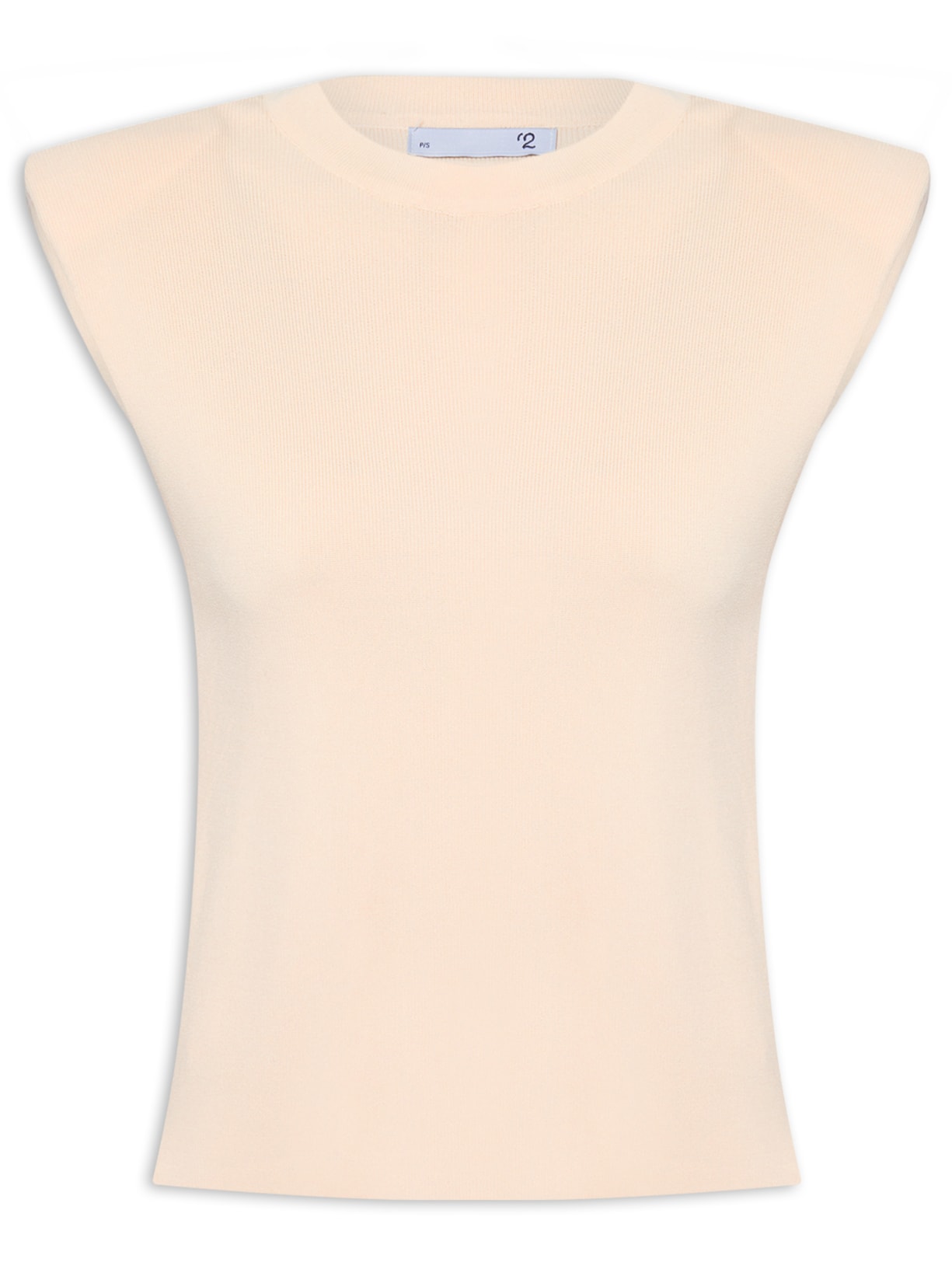 Blusa Feminina Em Tricot Com Ombreiras - Bege