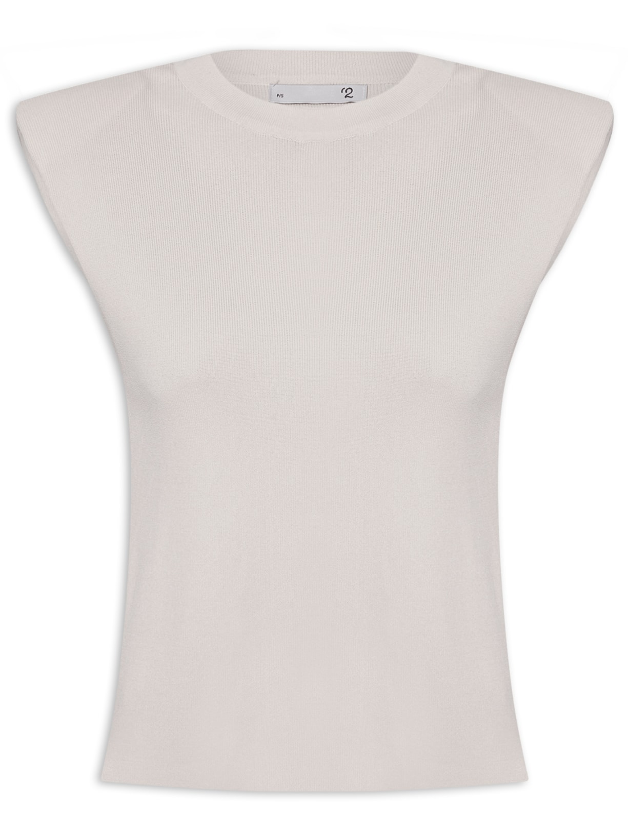 Blusa Feminina Em Tricot Com Ombreiras - Cinza