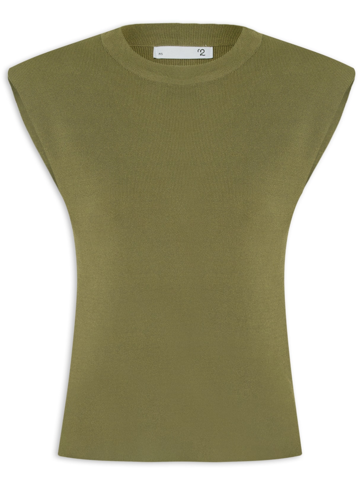 Blusa Feminina Em Tricot Com Ombreiras - Verde