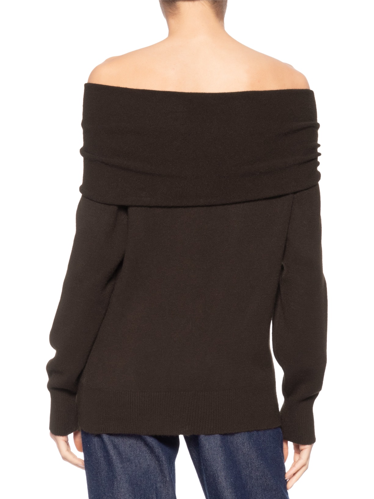 Blusa Feminina em Tricot com Sobreposição Marrom Market 33