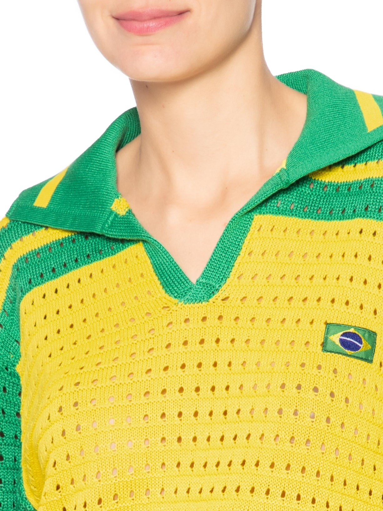 Blusa Feminina em Tricot Copa Brasil Amarelo Market 33