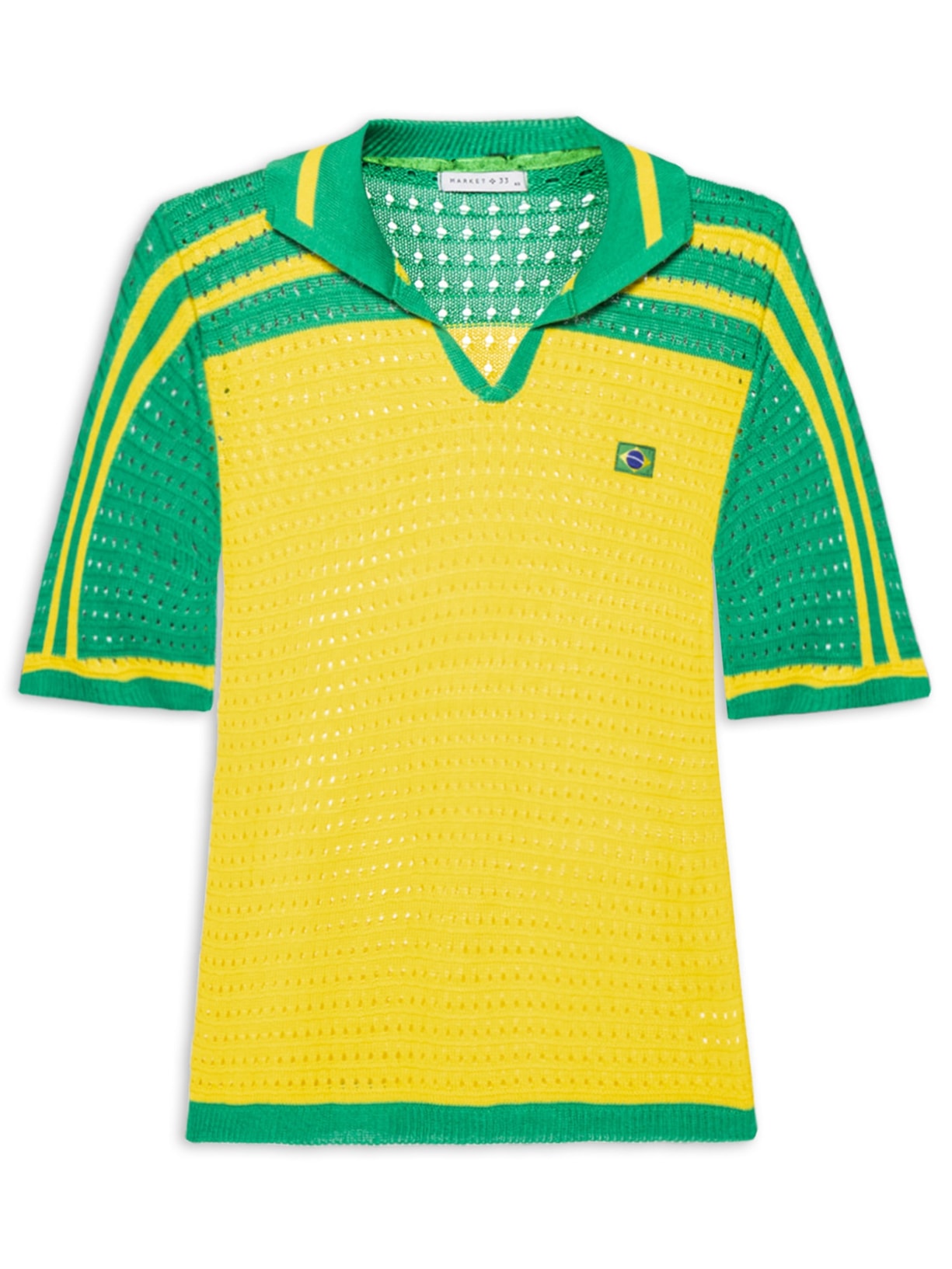 Blusa Feminina em Tricot Copa Brasil Amarelo Market 33