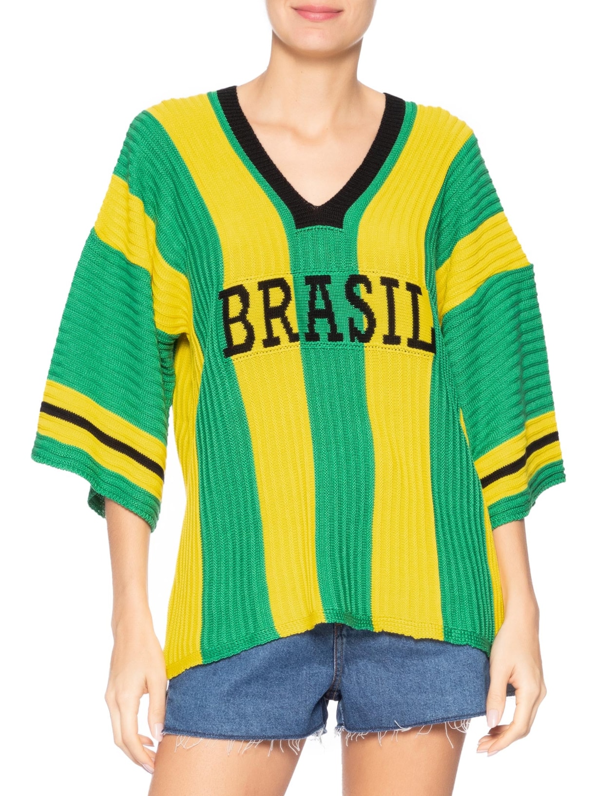 Blusa Feminina em Tricot Copa Brasil  Verde Market 33