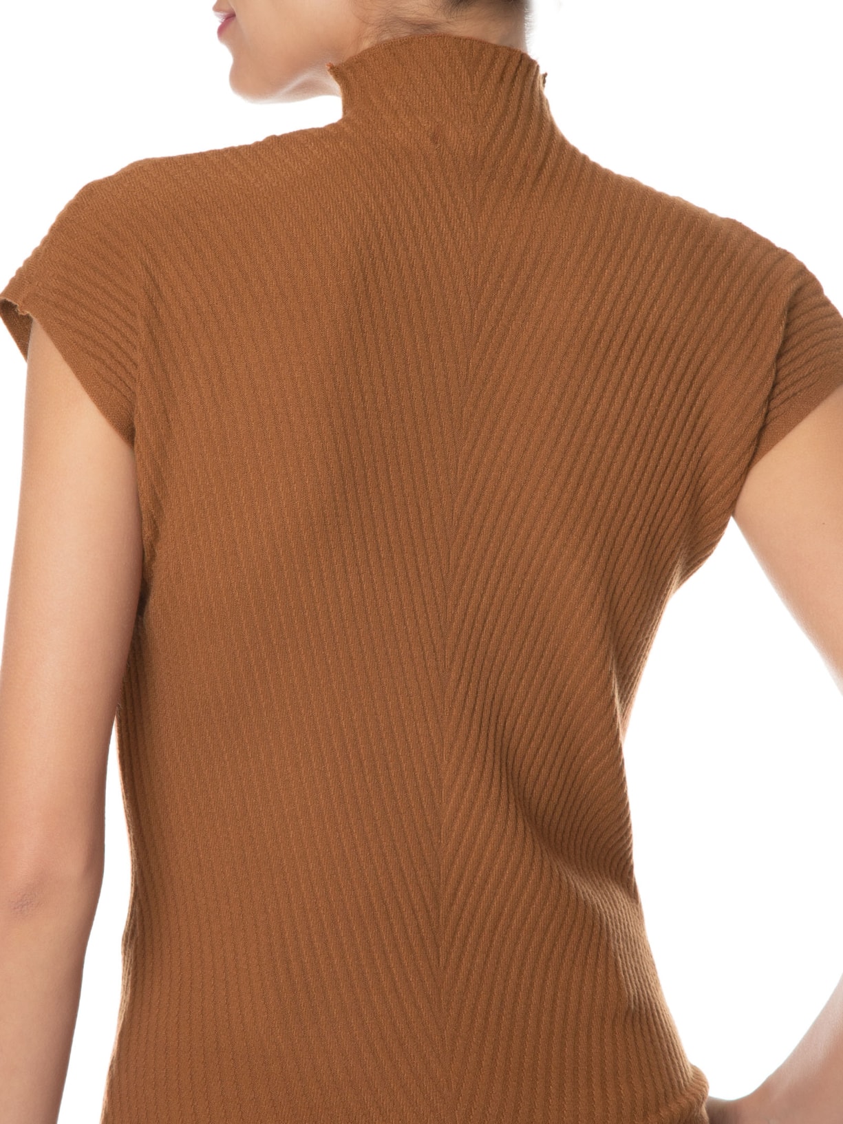 Blusa Feminina Em Tricot Gola Alta Marrom '2Essential