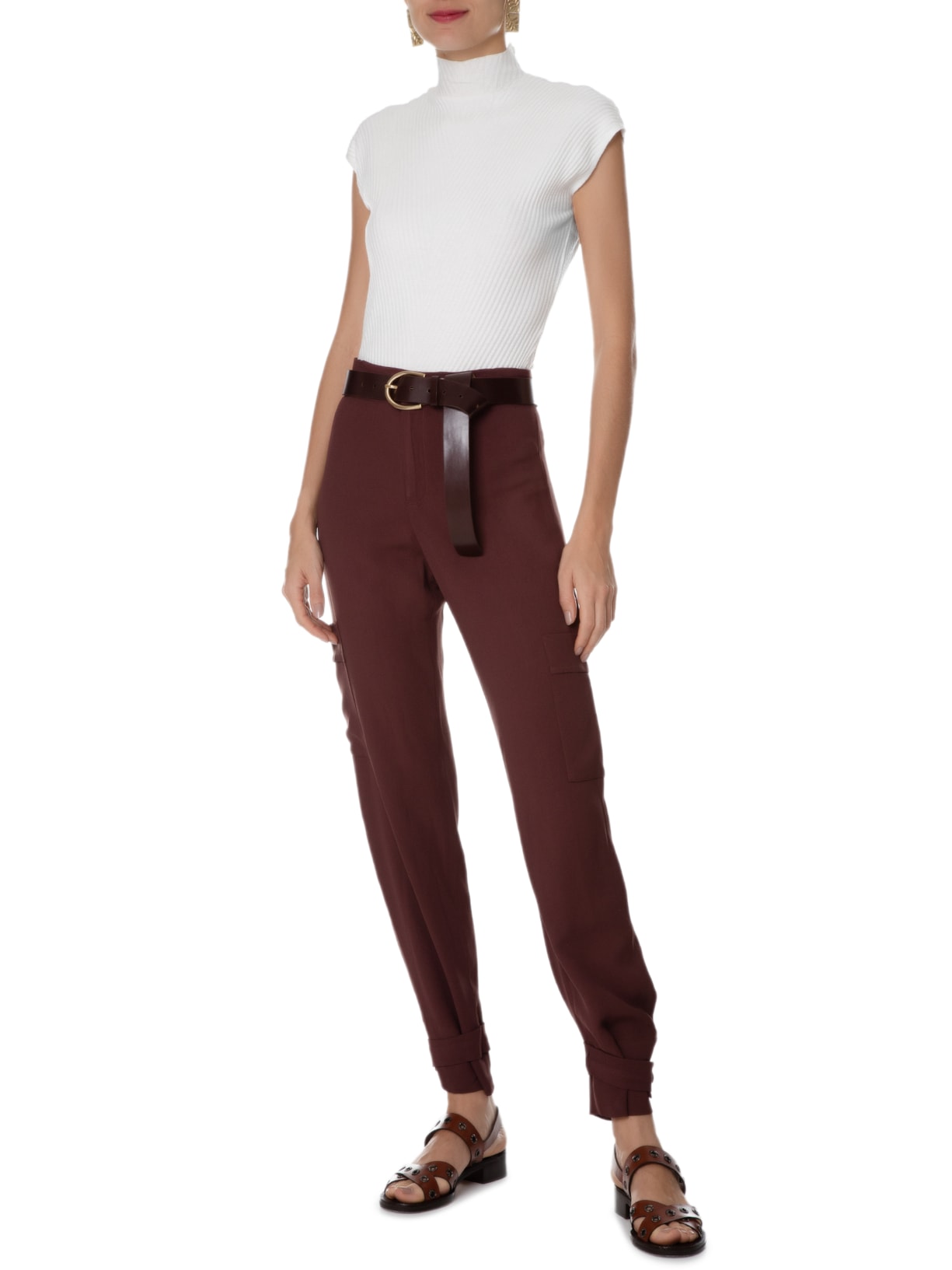 Blusa Feminina Em Tricot Gola Alta Off White '2Essential