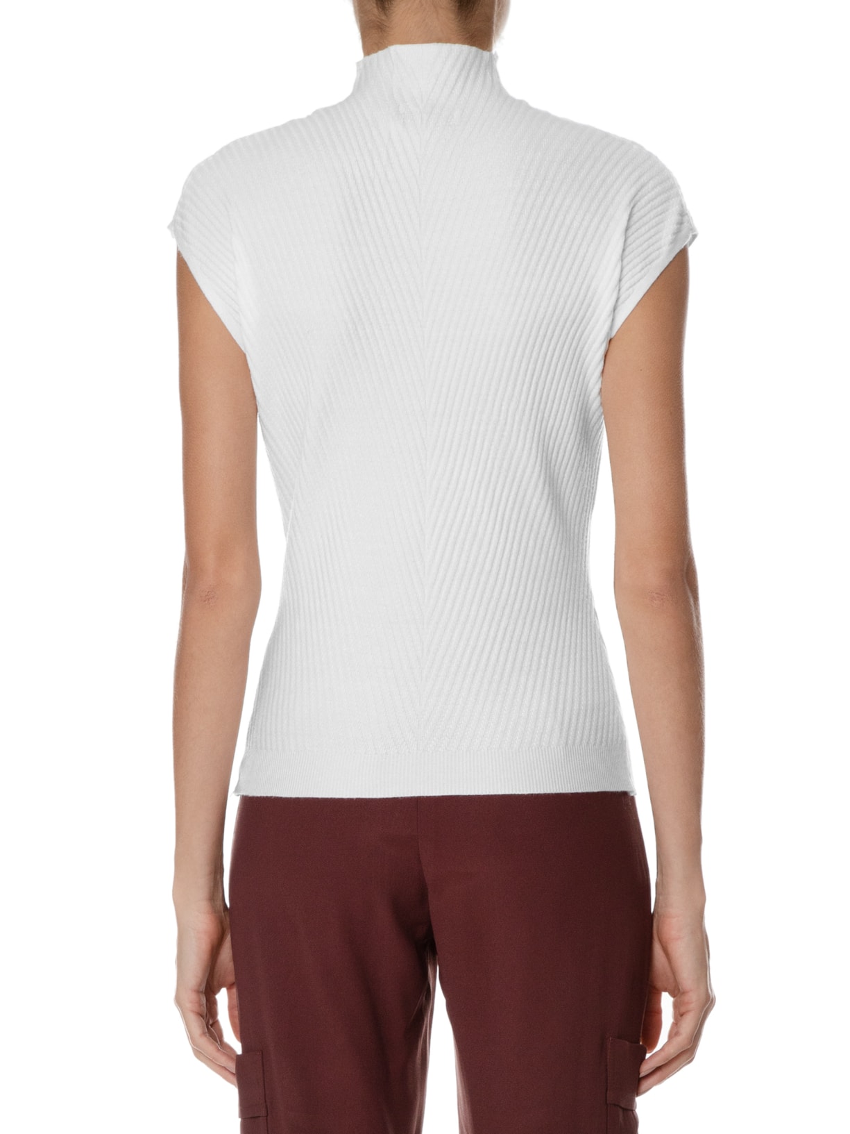 Blusa Feminina Em Tricot Gola Alta Off White '2Essential