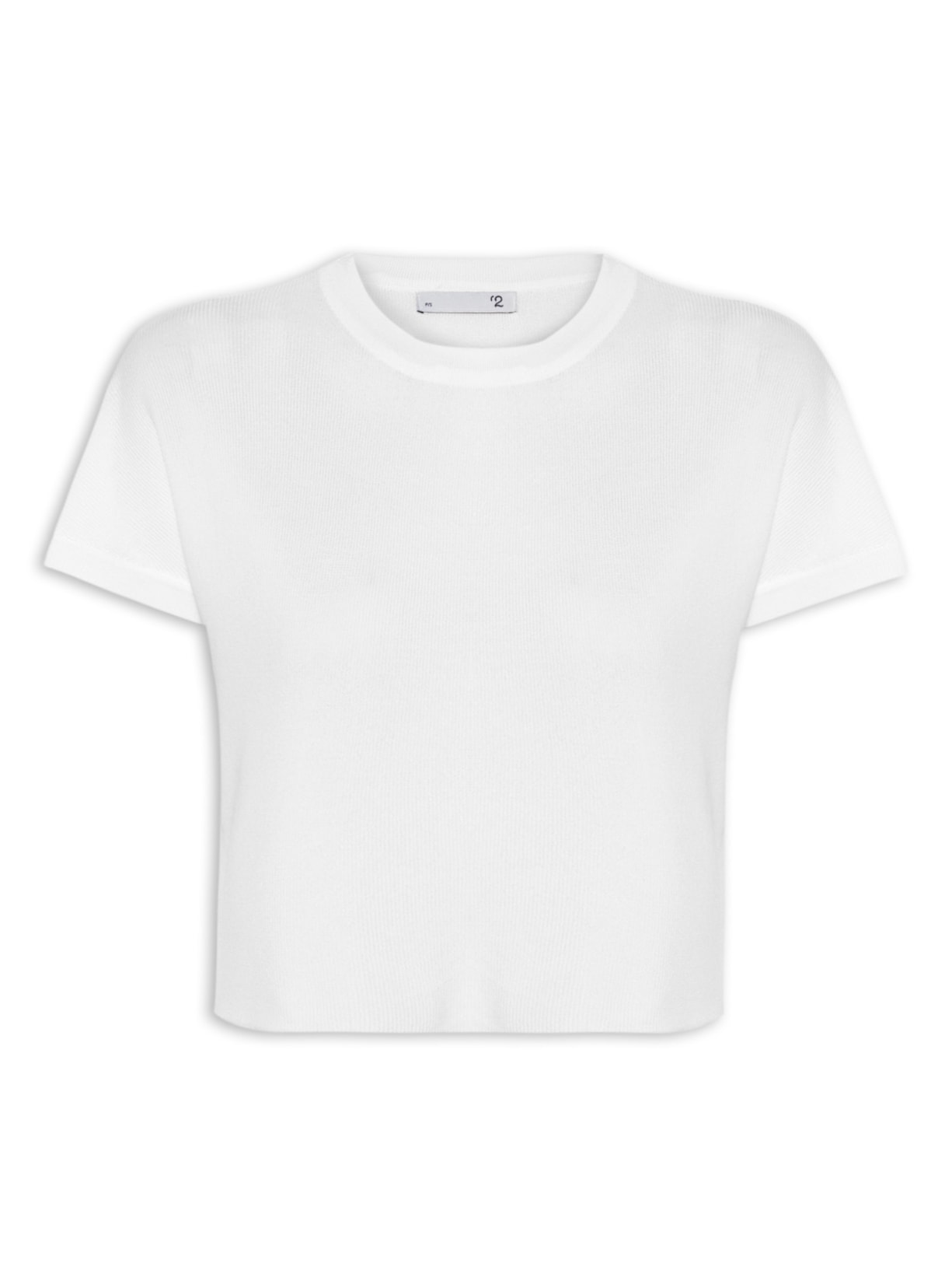 Blusa Feminina Em Tricot Gola Redonda - Branco