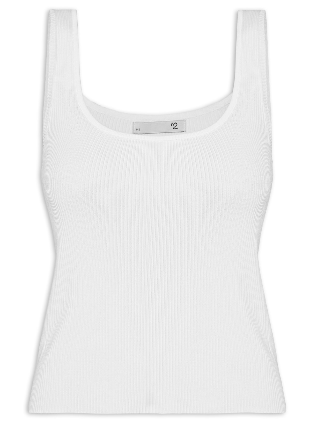 Blusa Feminina Em Tricot Gola Redonda - Branco