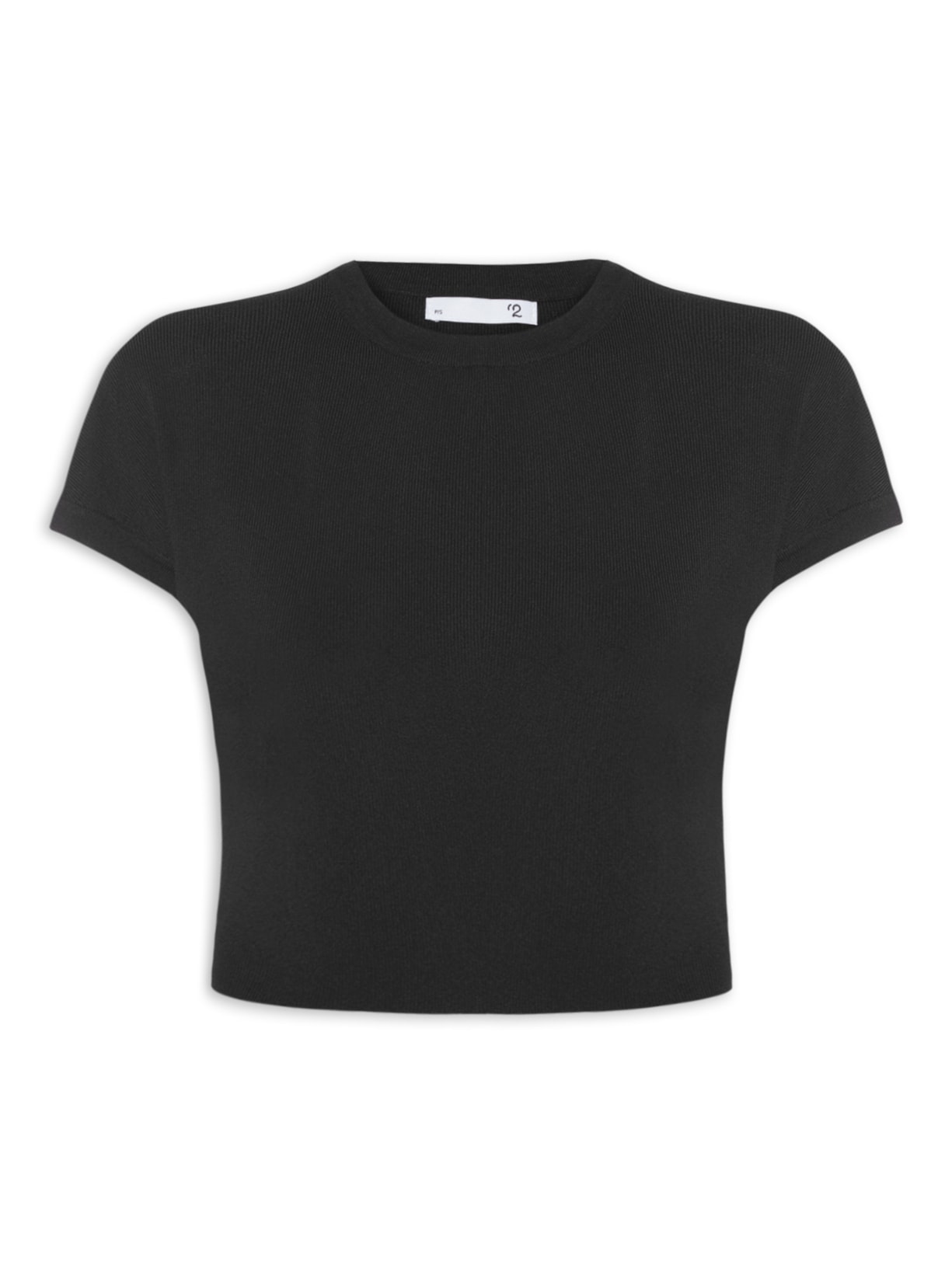 Blusa Feminina Em Tricot Gola Redonda - Preto