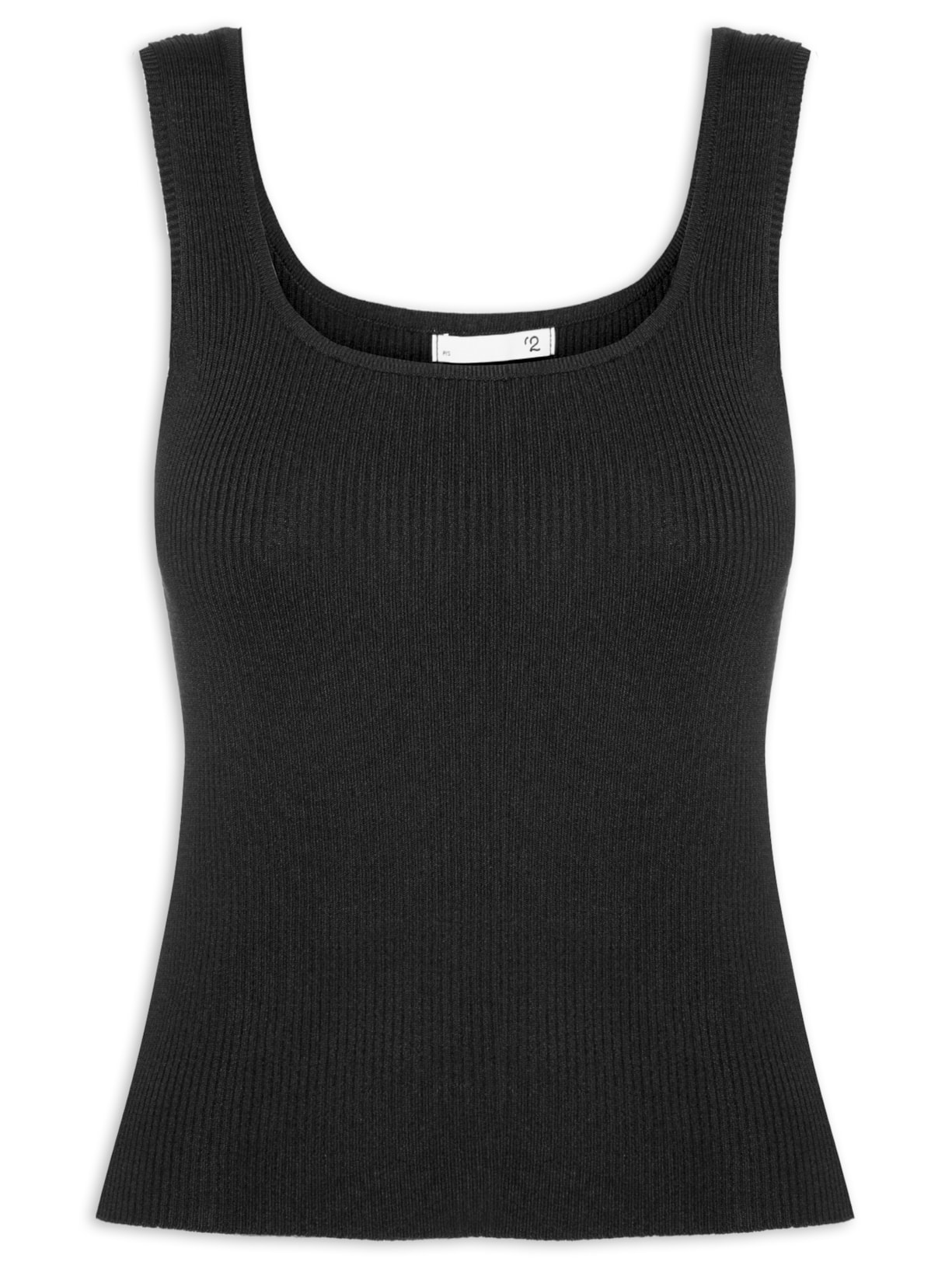 Blusa Feminina Em Tricot Gola Redonda - Preto