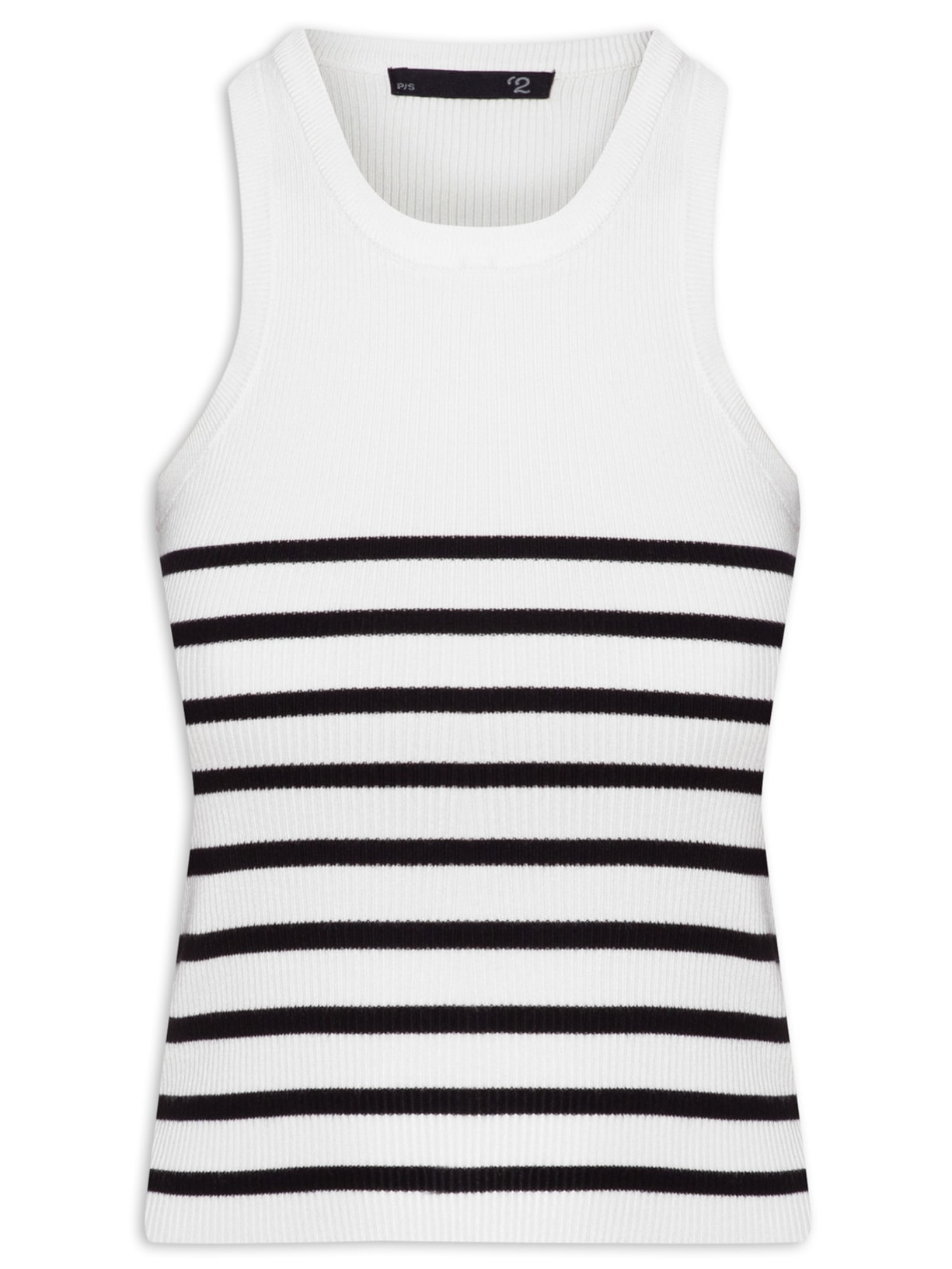 Blusa Feminina Em Tricot Listrada - Branco