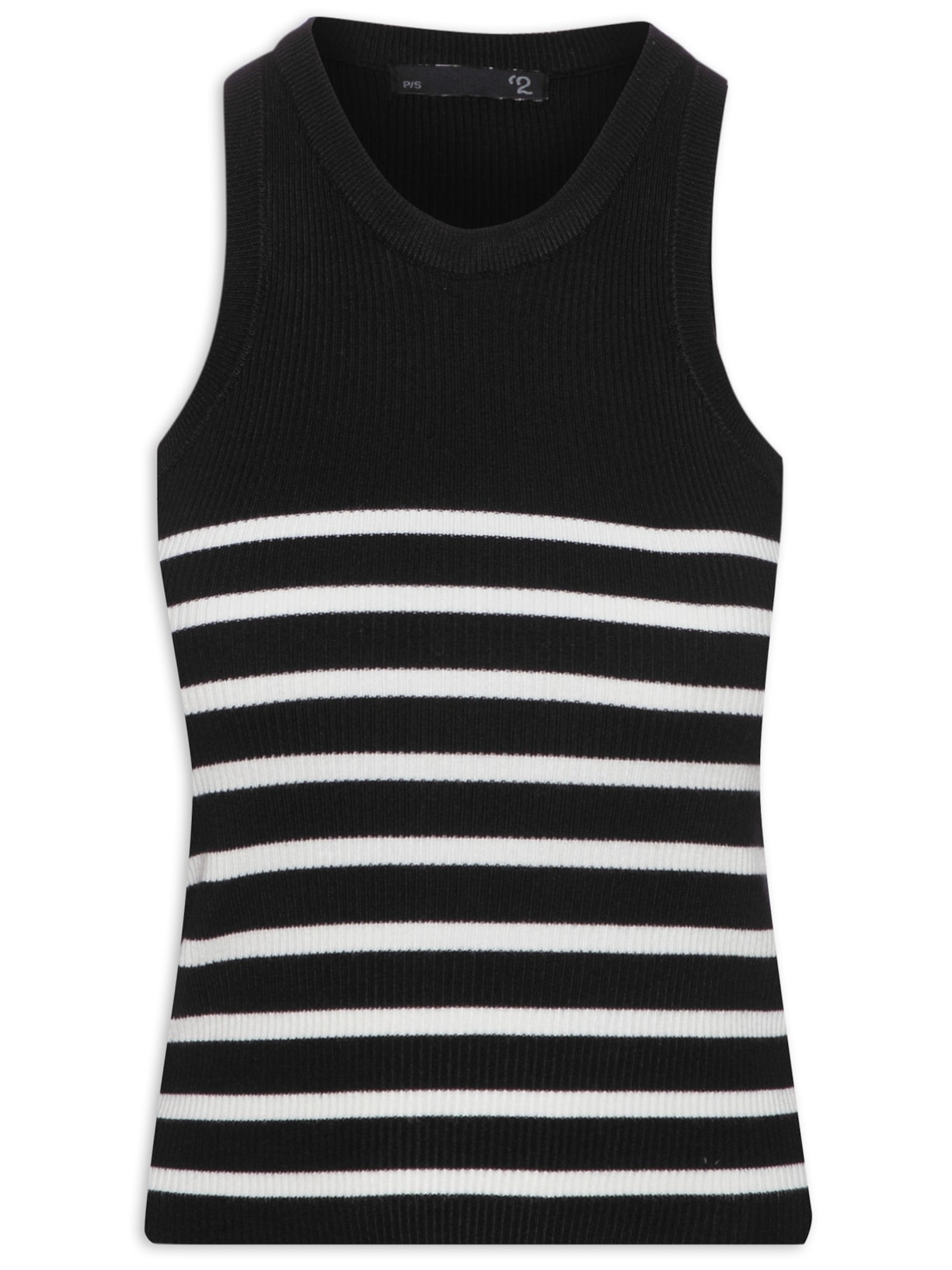 Blusa Feminina Em Tricot Listrada - Preto