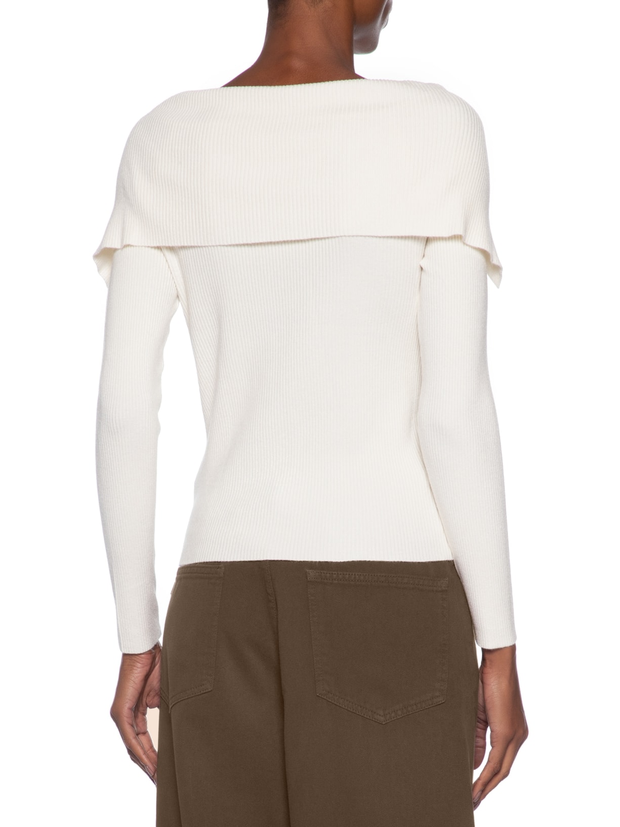 Blusa Feminina  em Tricot Ombro a Ombro – Off White Basiq