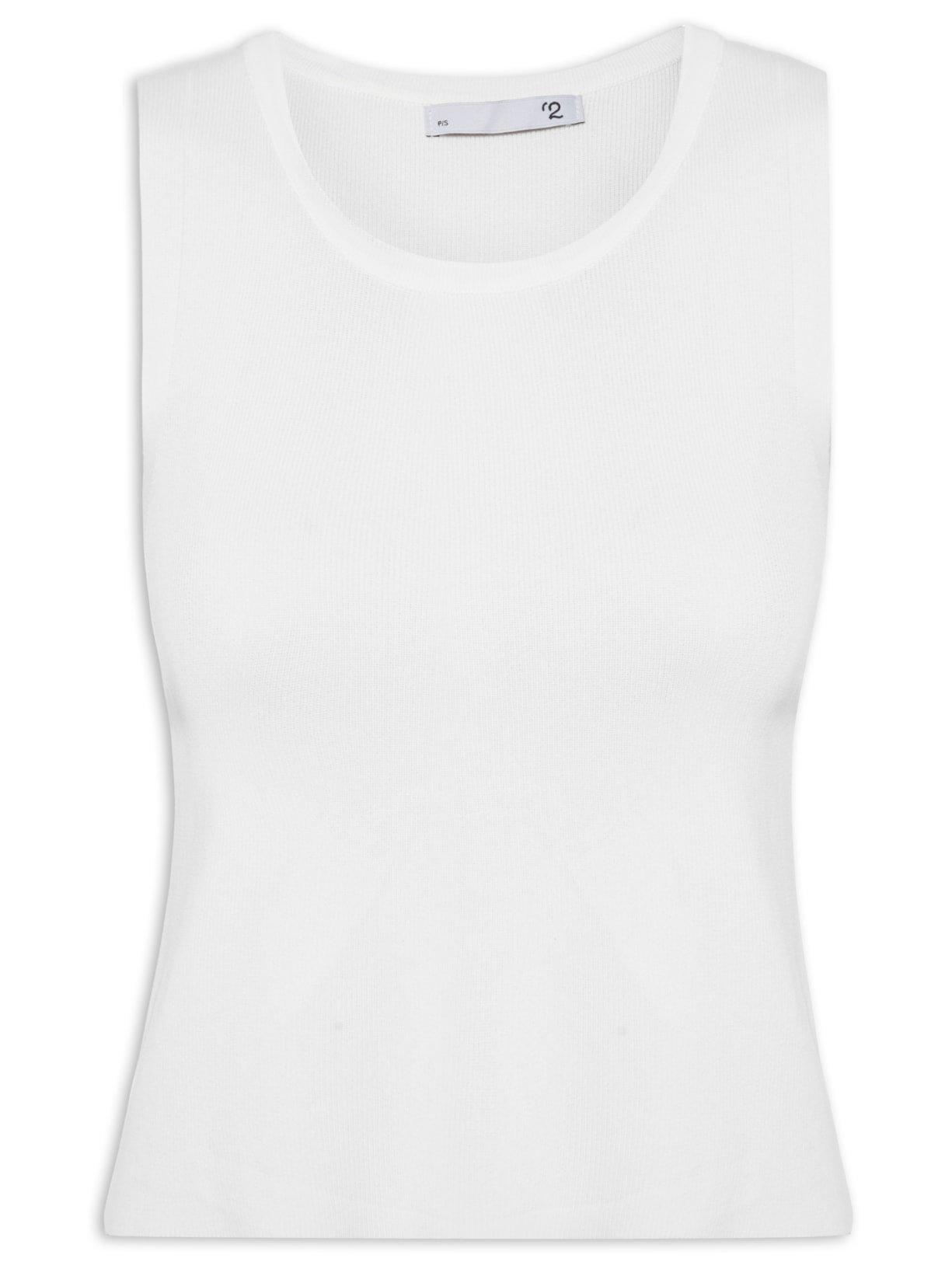 Blusa Feminina Em Tricot Sem Manga - Off White
