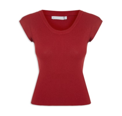 Blusa Feminina Em Tricot - Vermelho