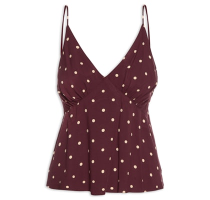 Blusa Feminina Encharpe Est Noturna - Marrom