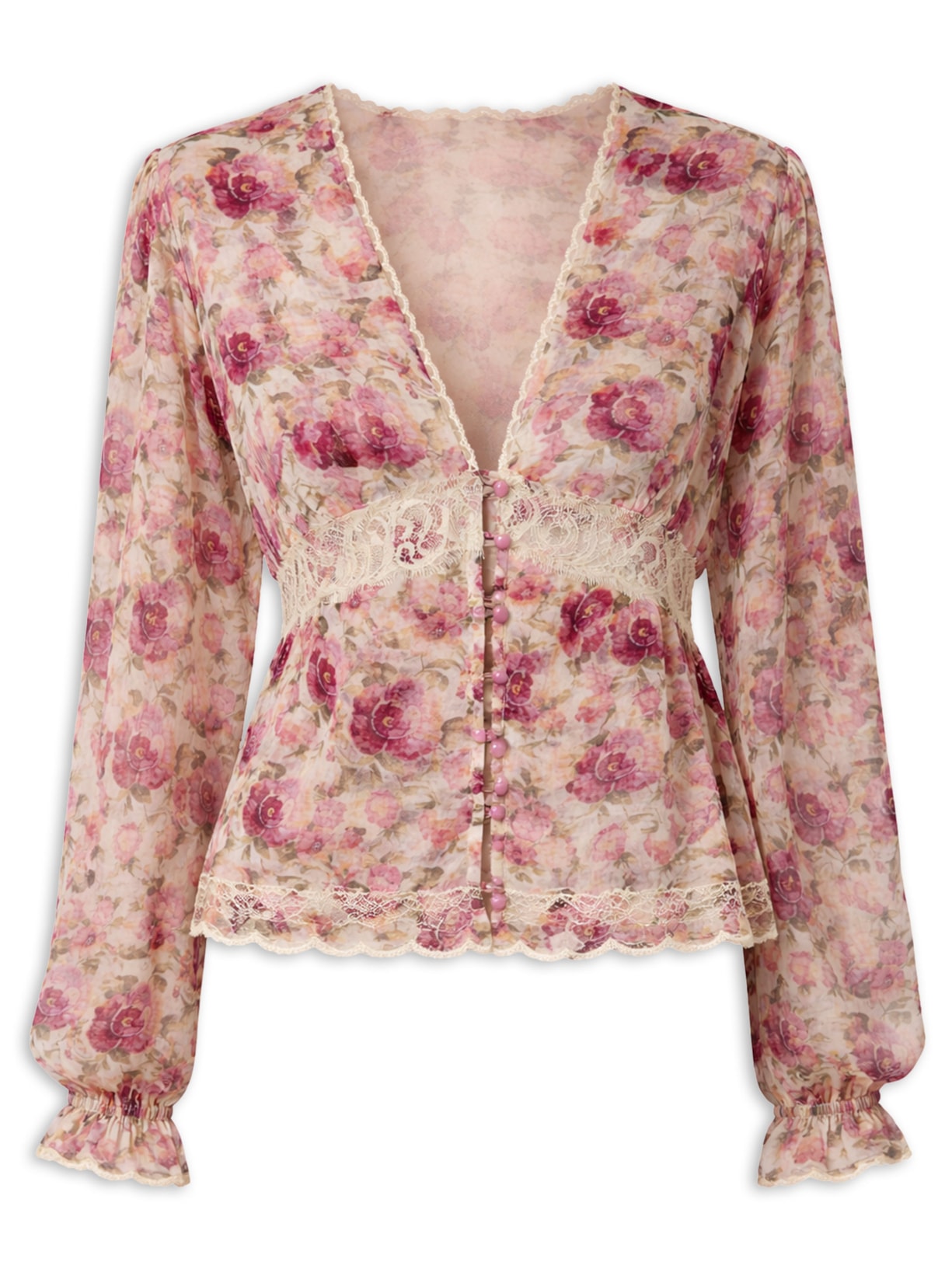 Blusa Feminina English Roses I26 - Rosa
