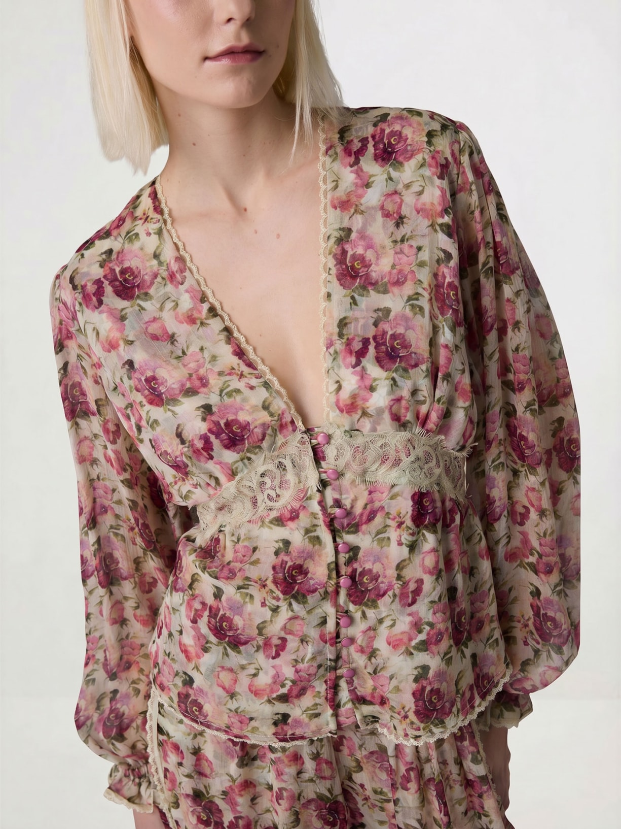 Blusa Feminina English Roses I26 Rosa Mixed