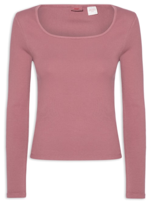 Blusa Feminina Essential Sqrd Neck Long Sleeve - Vermelho